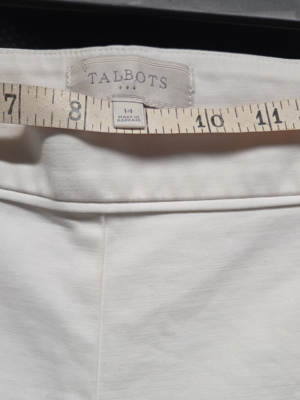Talbots Cream High-Waist Stretch Crop Pant